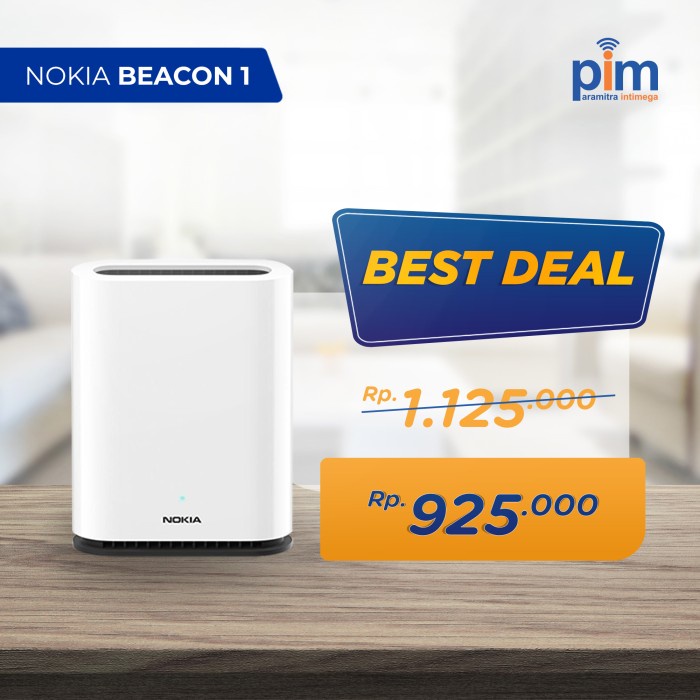 Nokia Wifi Beacon 1 Mesh Router Resmi - Access Point - Extender