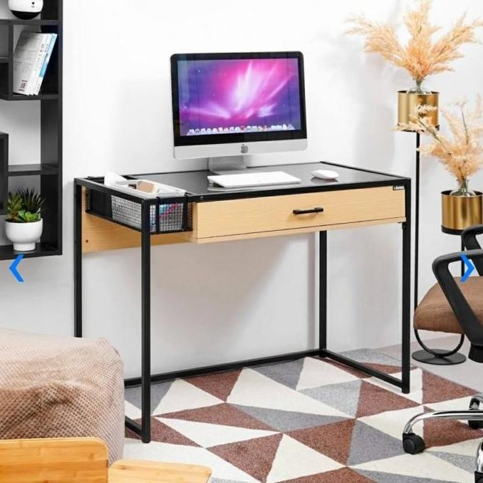 TERLARIS MEJA KANTOR - MEJA KACA KANTOR - MEJA KERJA - MEJA BERLACI - WARNIARMA5