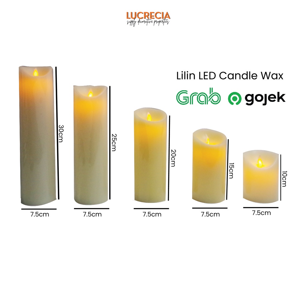 Lilin Led Elektrik Wax Sumbu Goyang Candle Bahan Lilin