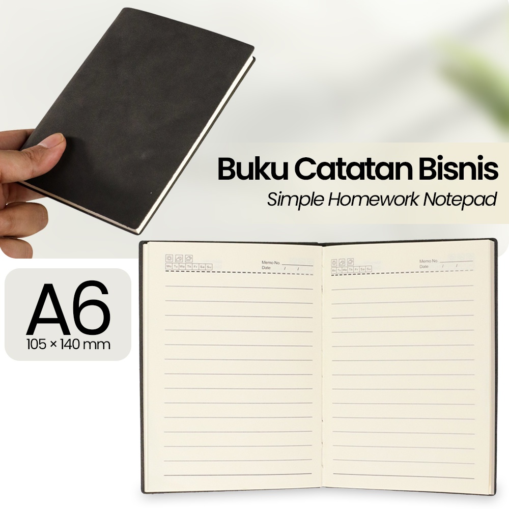 

Buku Catatan Bisnis Simple Homework Notepad A6 - 173 - Black