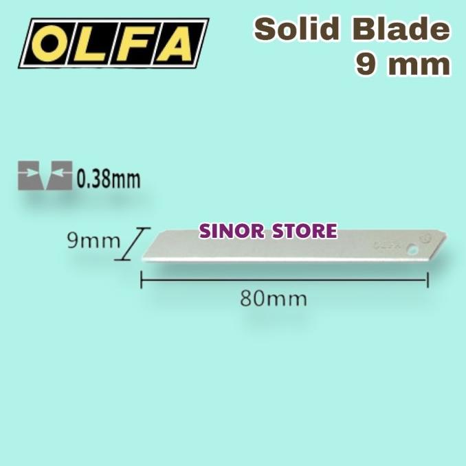 

roc Olfa Cutter REFILL AB-SOL-50 9 mm Solid Blade isi 50 Pcs