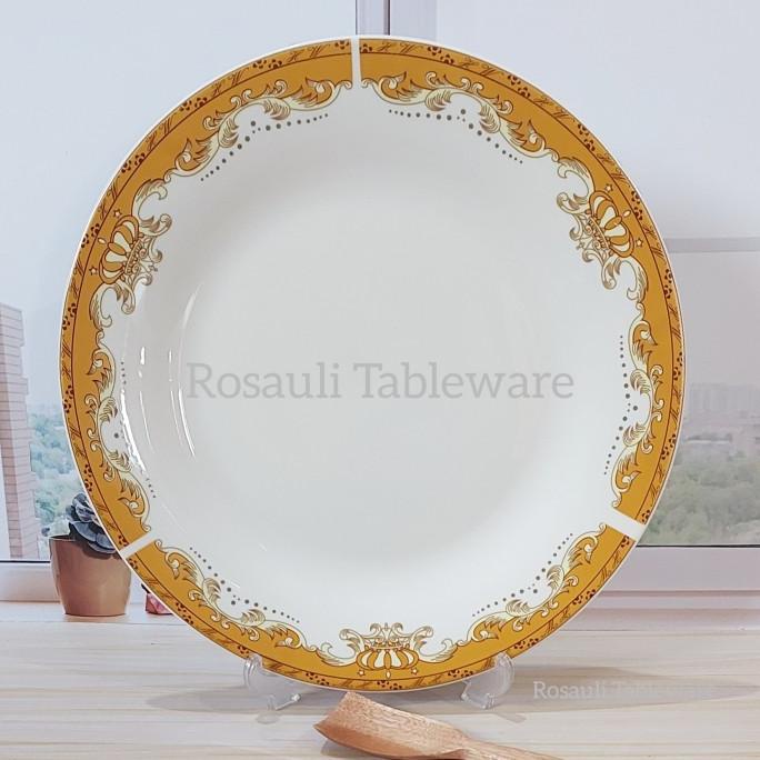 6 Pcs Piring Makan Ceper Keramik 10,5 Inch | Motif Mahkota Baleriieroom