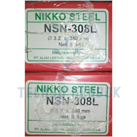 ```````] Kawat las nikko NSN 308L diameter 3.2 mm NIKKO STEEL (harga per kilo)