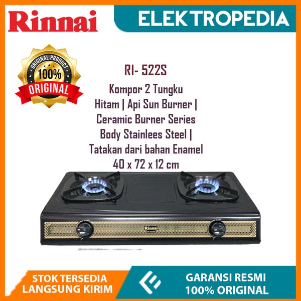 Rinnai - Kompor Gas 2 Tungku RI-522S ( Batik )
