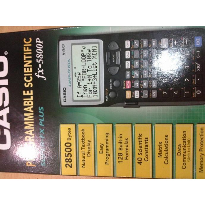 

CASIO FX 5800P, SCENTIFIC CALCULATOR