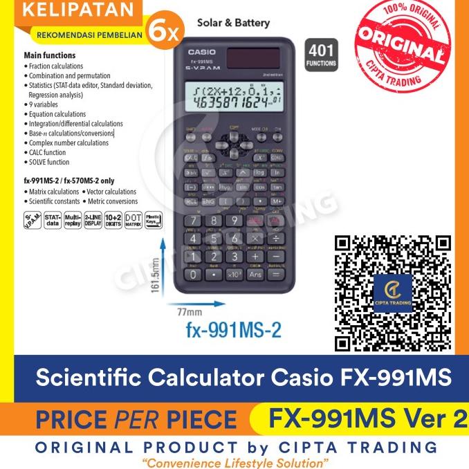 

Calculator - Casio - Scientific Calculator FX-991MS
