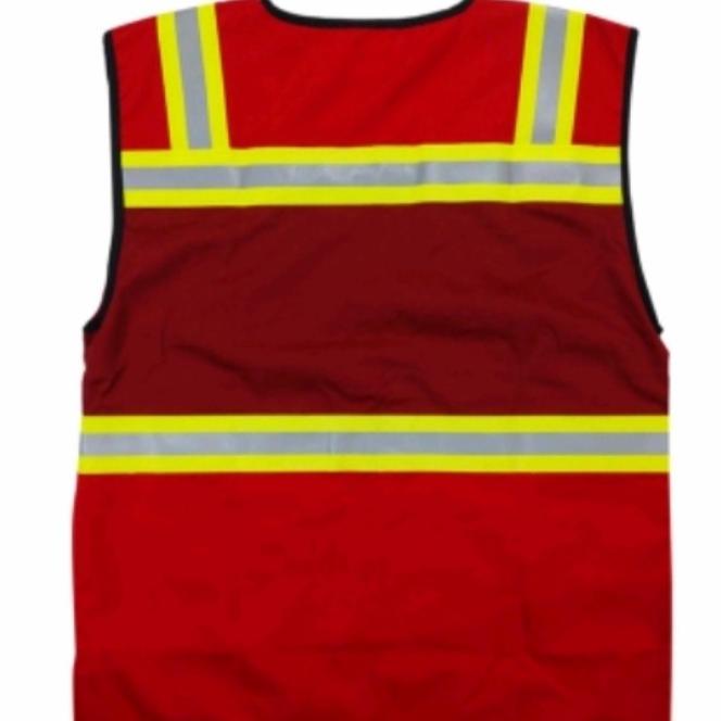 uru ROMPI SAFETY PREMIUM MERAH BAHAN KAIN DRILL