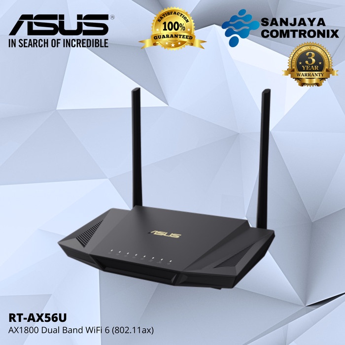 ASUS RT-AX56U AX1800 Dual Band WiFi 6 (802.11ax) Wireless Router