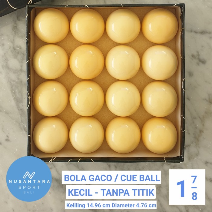 @#@#@#] Bola Gaco Gacok Cue Ball Bola Putih Billiard ukuran KECIL 1 7/8 "