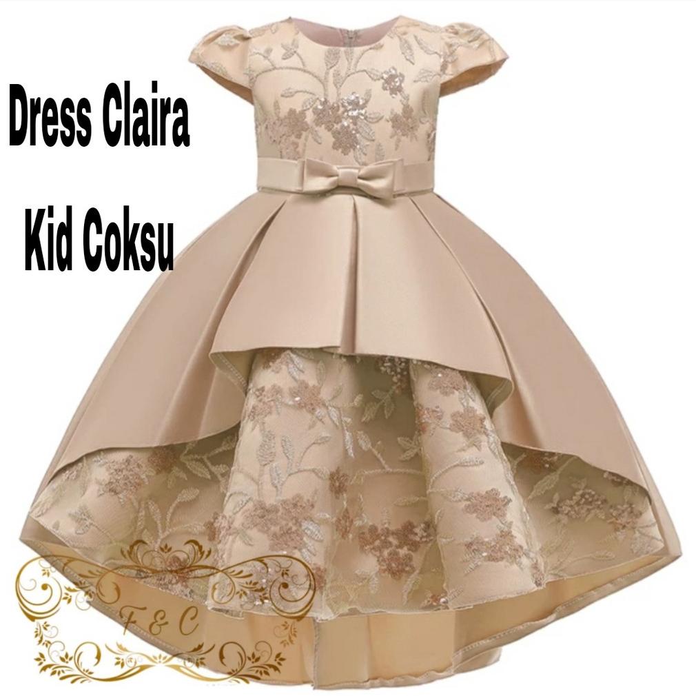 NOV3 gaun anak perempuan Claira 1-7tahun / baju pesta anak / baju ulang tahun anak perempuan / gaun 