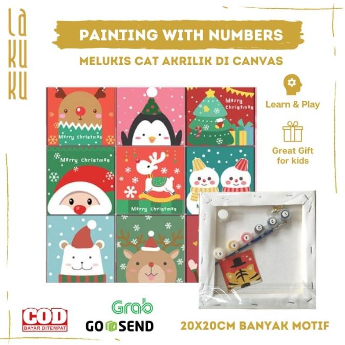

Lakuku - Paint with Numbers Tool Kit Kreatifitas Melukis Canvas Anak