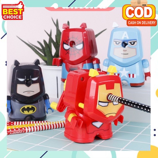 

0 Serutan Meja Putar Avenger Superhero / Rautan Putar Karakter Katoon / Serutan Meja Lucu
