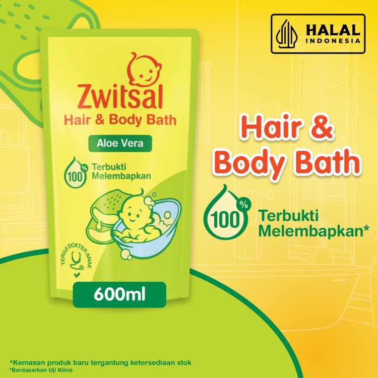 Foto ZWITSAL Baby Bath Hair & Body - Aloe Vera 600 mL