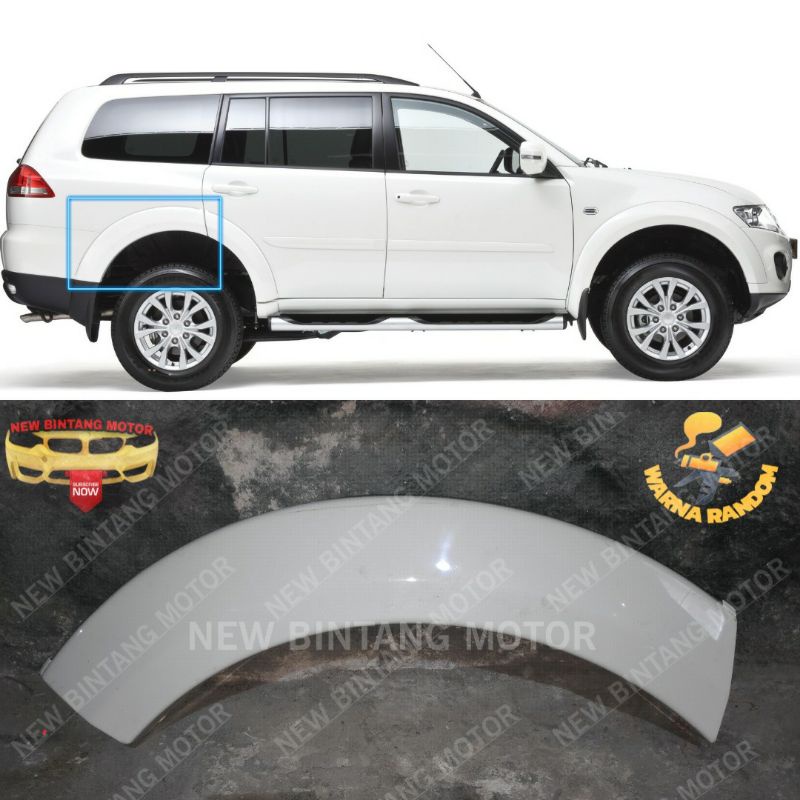 Over fender pajero sport belakang kanan 2010 2015 original