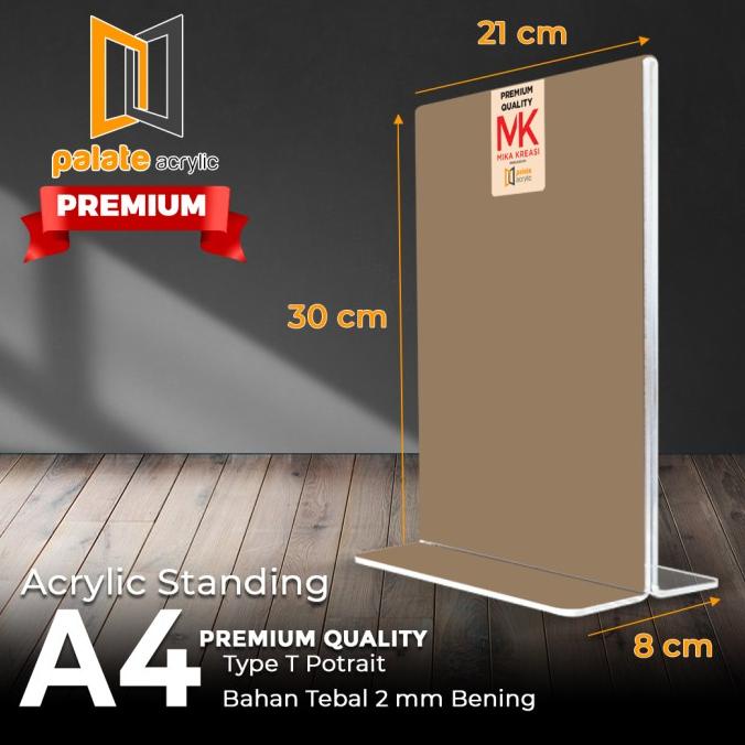 

rin AKRILIK TENT HOLDER A4 T PORTRAIT- 2MM PREMIUM