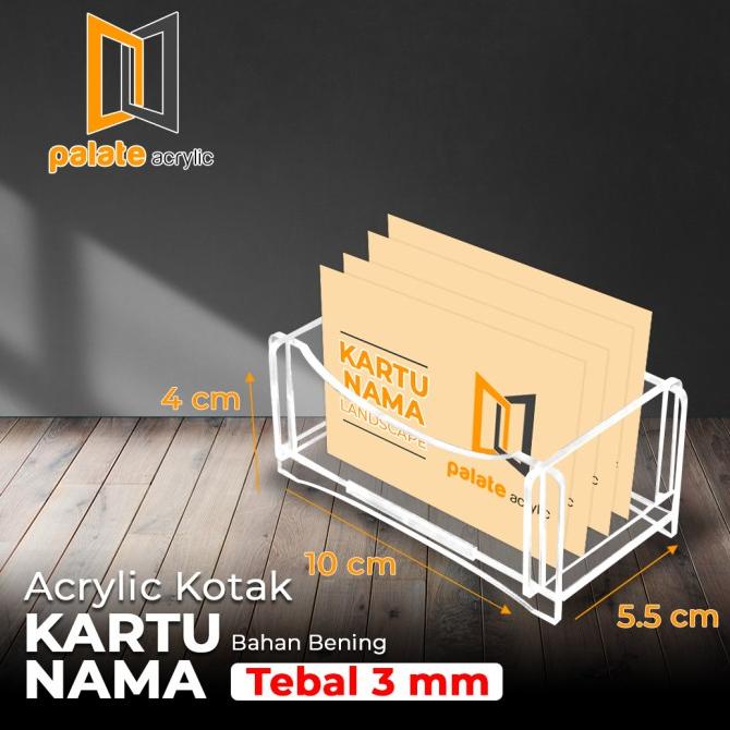 

rin ACRYLIC / AKRILIK NAME CARD HOLDER MODEL FANCY / KOTAK KARTU NAMA
