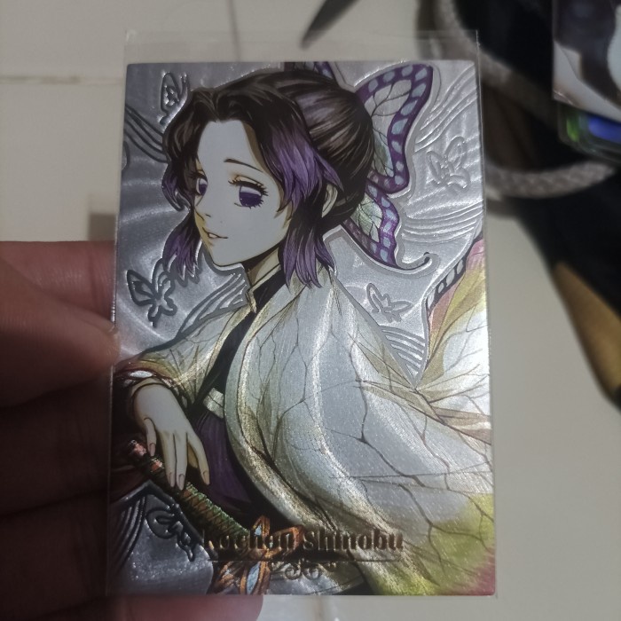 kartu anime artgerm kochou shinobu metal holo super rare rerekeke85
