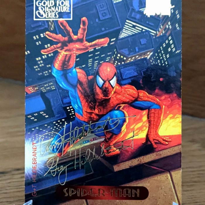 kartu marvel 1994 masterpieces spiderman spider-man signatures #115 rerekeke85
