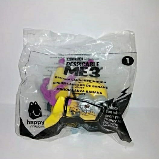 action figure banana launcher minion - happy meal mc donalds luar rerekeke85