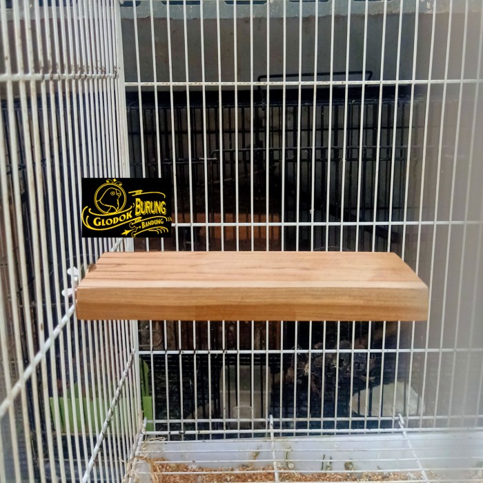 langsung order saja] Tangkringan Kotak Umbaran Bahan Kayu Jati Burung Lovebird Parrot Dll