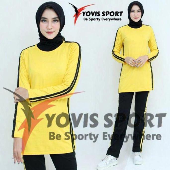 Stelan Baju Senam Wanita Yovis Sport Original