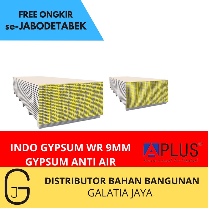 GYPSUM WR - WATER RESISTANT APLUS INDOGYPSUM 9 MM