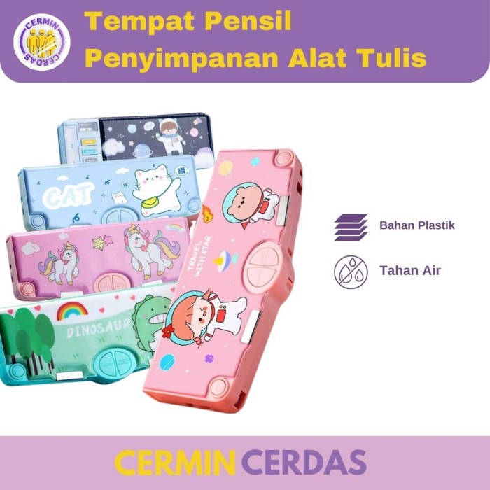 

SALE Tempat pensil Anak Kotak Penyimpanan Alat Tulis Sekolah Bahan Plastik Termurah