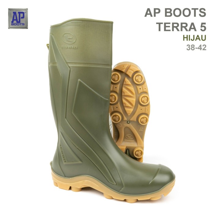 AP BOOTS TERRA 5 HIJAU - SEPATU BOOTS PVC ORIGINAL