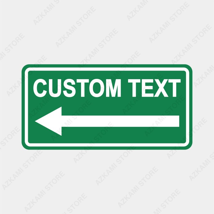 

Promo Rambu Plang Petunjuk Arah Custom 40 X 20 Cm Plat Alumunium