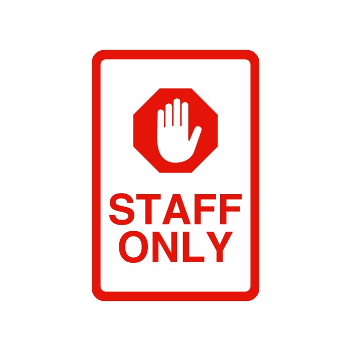 

Promo Rambu Plang Staff Only 20Cm X 30Cm Plat Alumunium