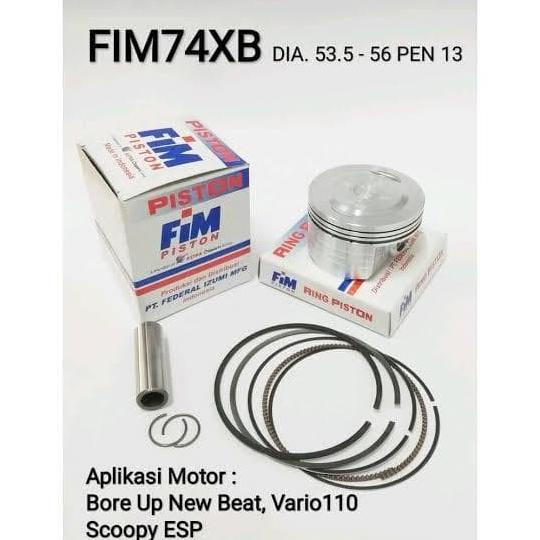 Piston Fim Honda Vario110Esp Beatnewesp Scoopynewesp Pin13 Fim74Xb Original