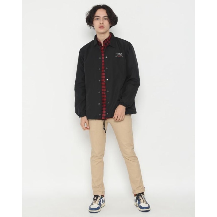 TERLARIS - OUTERWEAR UNISEX ERIGO COACH JACKET YOUR MIND BLACK