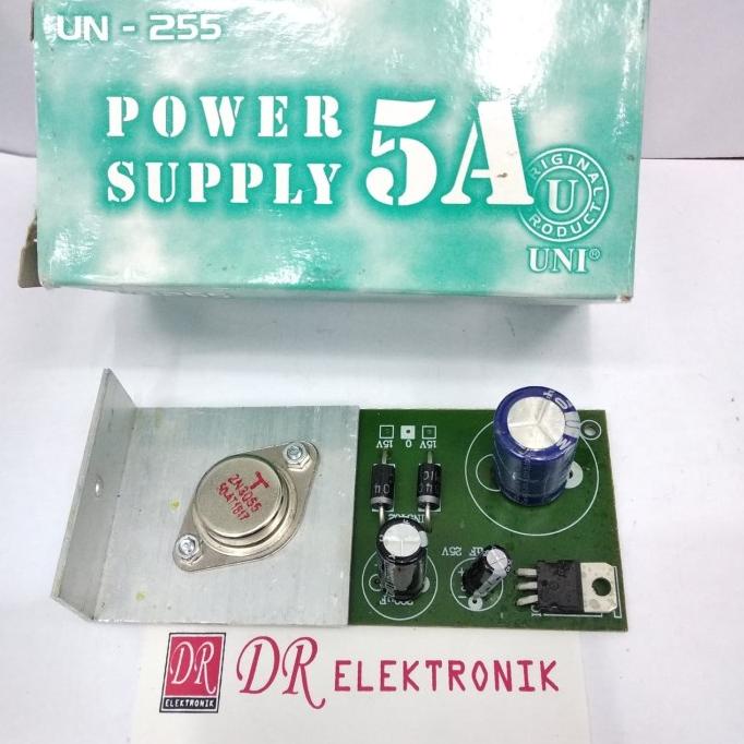 Murah Kit Regulator power supply PSU 5A 12v DC UN-255 1 Transistor Jengkol dre3 dijamin