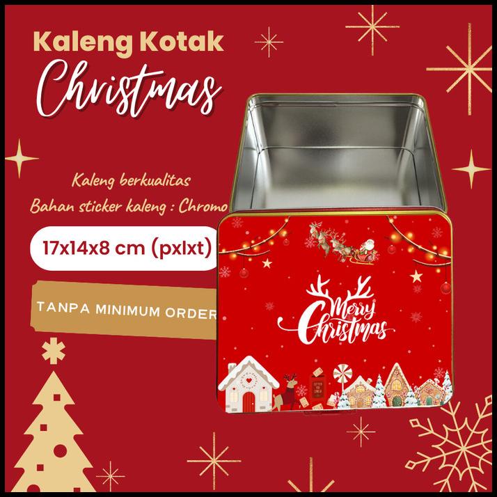 

HOT DEAL KALENG NATAL / BOX KOTAK HAMPERS 17X14X8CM CHRISTMAS RED GINGER !!!!