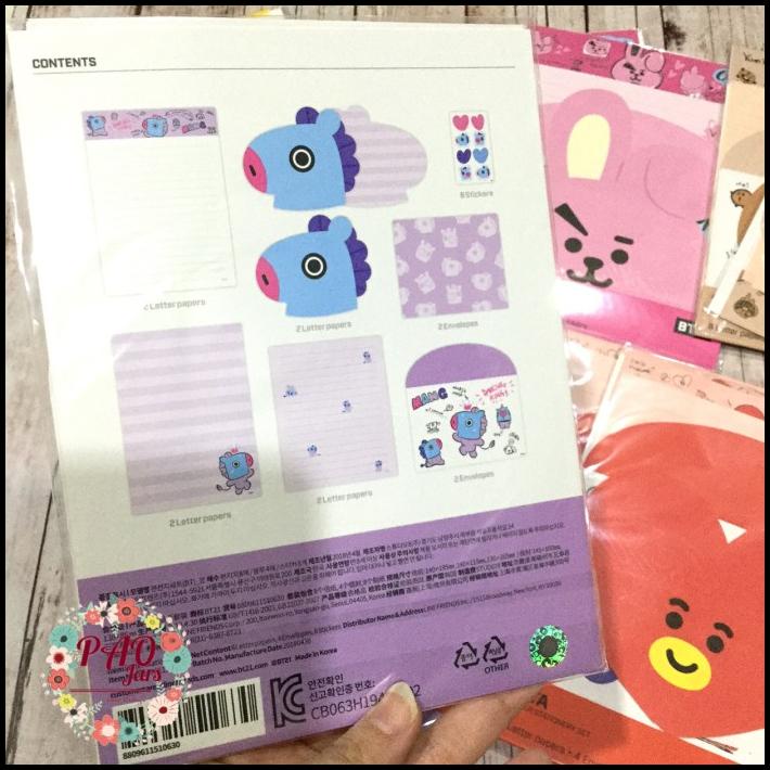 

HOT DEAL BT21 OFFICIAL LETTER STATIONARY SET !!!!!!!