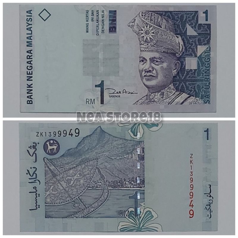 Souvenir Hadiah Uang Kuno Malaysia 1 One Ringgit Kertas