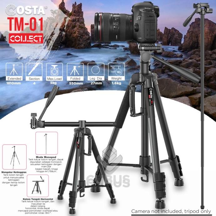 COSTA COLLECT TM-01 Tripod Monopod Overhead Aluminium Alloy DSLR Video