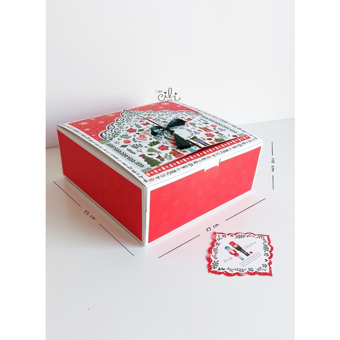 

Promo (Box Chiara25) Box Natal / Merry Christmas 25 X 25 X10 Cm Isi 10 Pcs