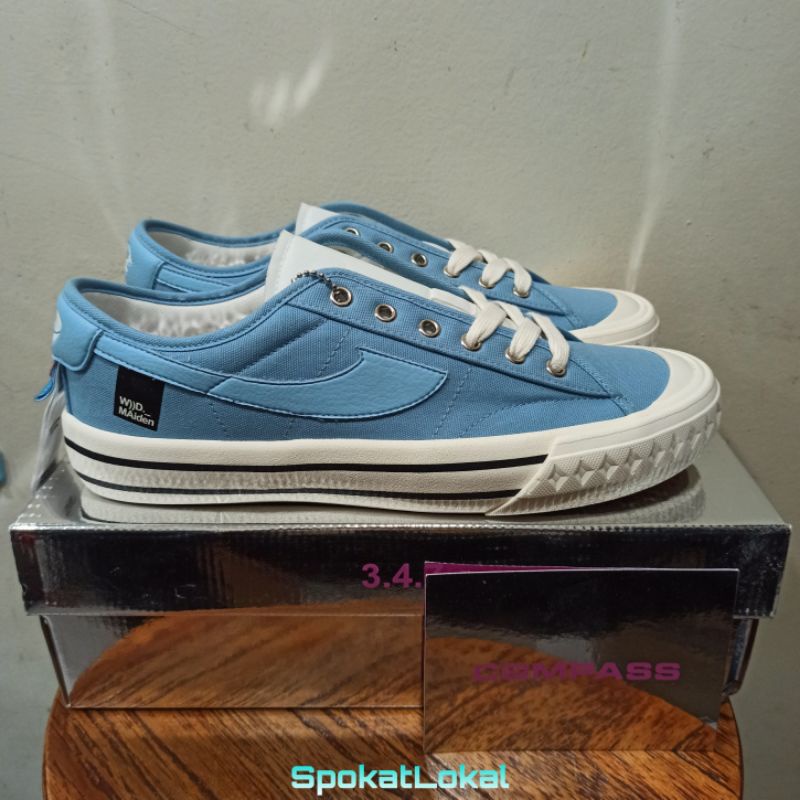 Sepatu Compass X Unkl 347 Low Desain No.6 Baby Blue Size 44 Original BNIB Fullset