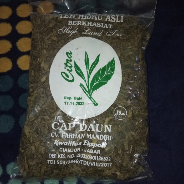 

Ready oke] Teh Hijau Asli cap daun