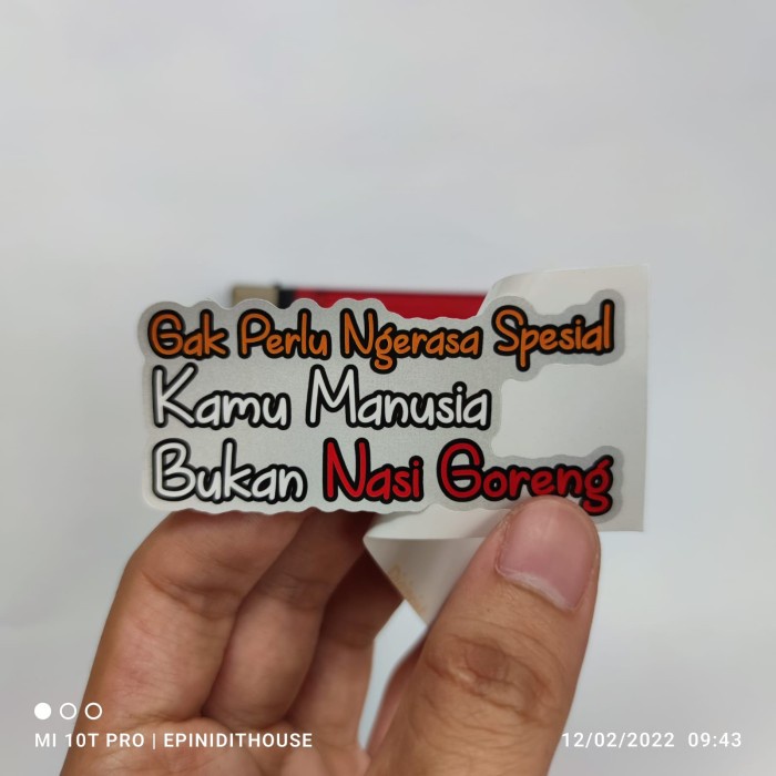 

Terlaris - Stiker Ga Perlu Spesial Kata Humor Lucu Viral Nyleneh Meme Motor Helm