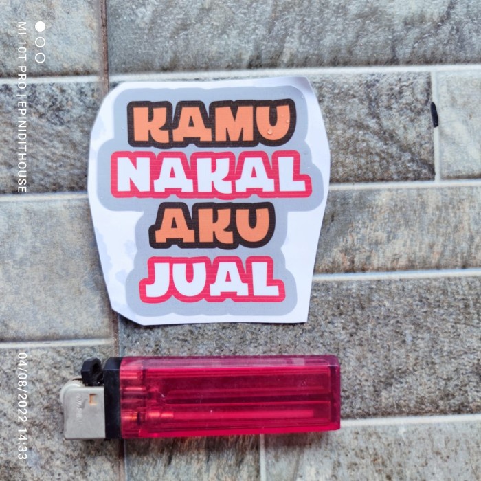 

Terlaris - Stiker Kata Quote Lucu Kamu Nakal Aku Jual Humor Vinyl Motor Laptop