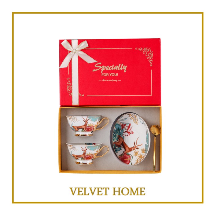 

DISKON MURAH Hampers Teacup cangkir Rusa kado gift Natal Lebaran imlek Wedding cup BERRY30.JAYA