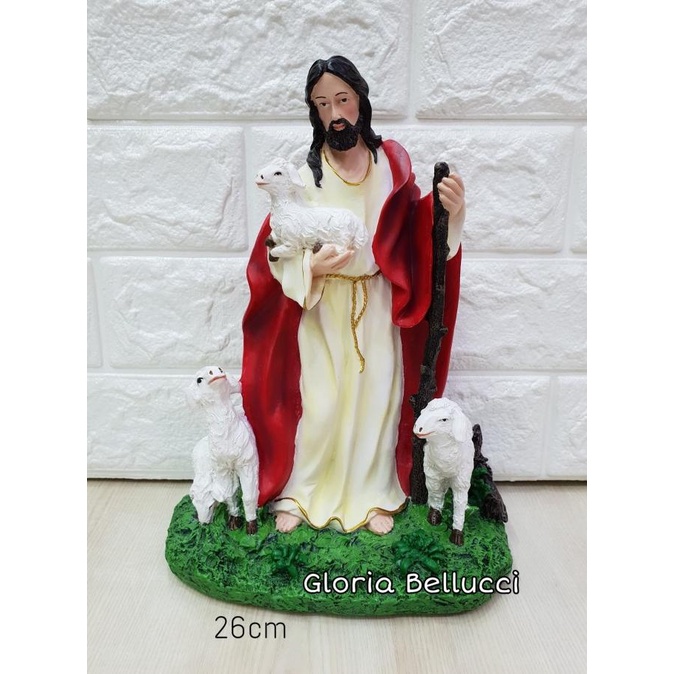 PATUNG PAJANGAN YESUS DOMBA JESUS KRISTEN ROHANI