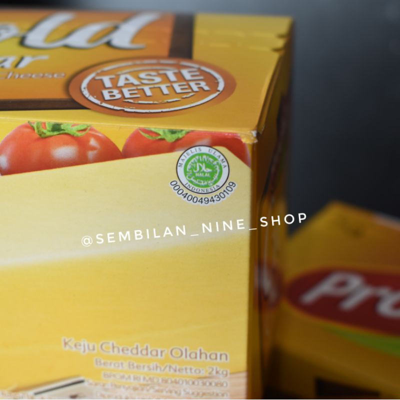 

Keju Prochiz Gold Cheddar Cheese 2 Kg Pro Chiz