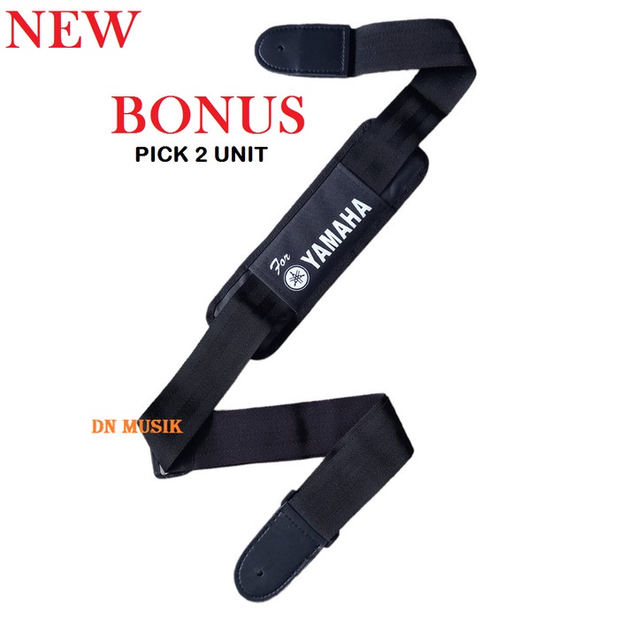 STRAP GITAR YAMAHA TO GITAR AKUSTIK,ELEKTRIK,BASS MODEL ELEGAN BONUS.