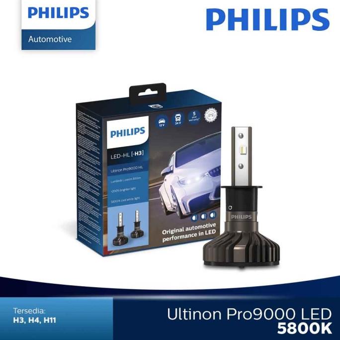 PROMO LAMPU LED H3 PHILIPS ULTINON PRO9000 PRO 9000 BOHLAM LED #ORIGINAL