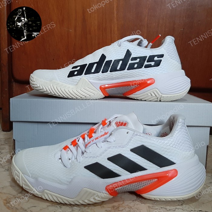 ✨Ori Sepatu Tenis Wanita Adidas Barricade White Orange Berkualitas