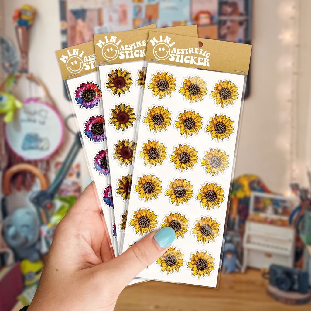 

Mini Sun Flower Sticker Set - Scrapbooking Stiker Plants Bunga Matahari