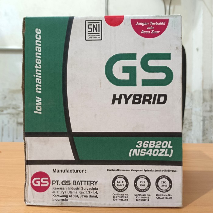 [Original] Gs Hybrid Ns40Zl Aki Mobil Sigra Calya Agya Terbaru